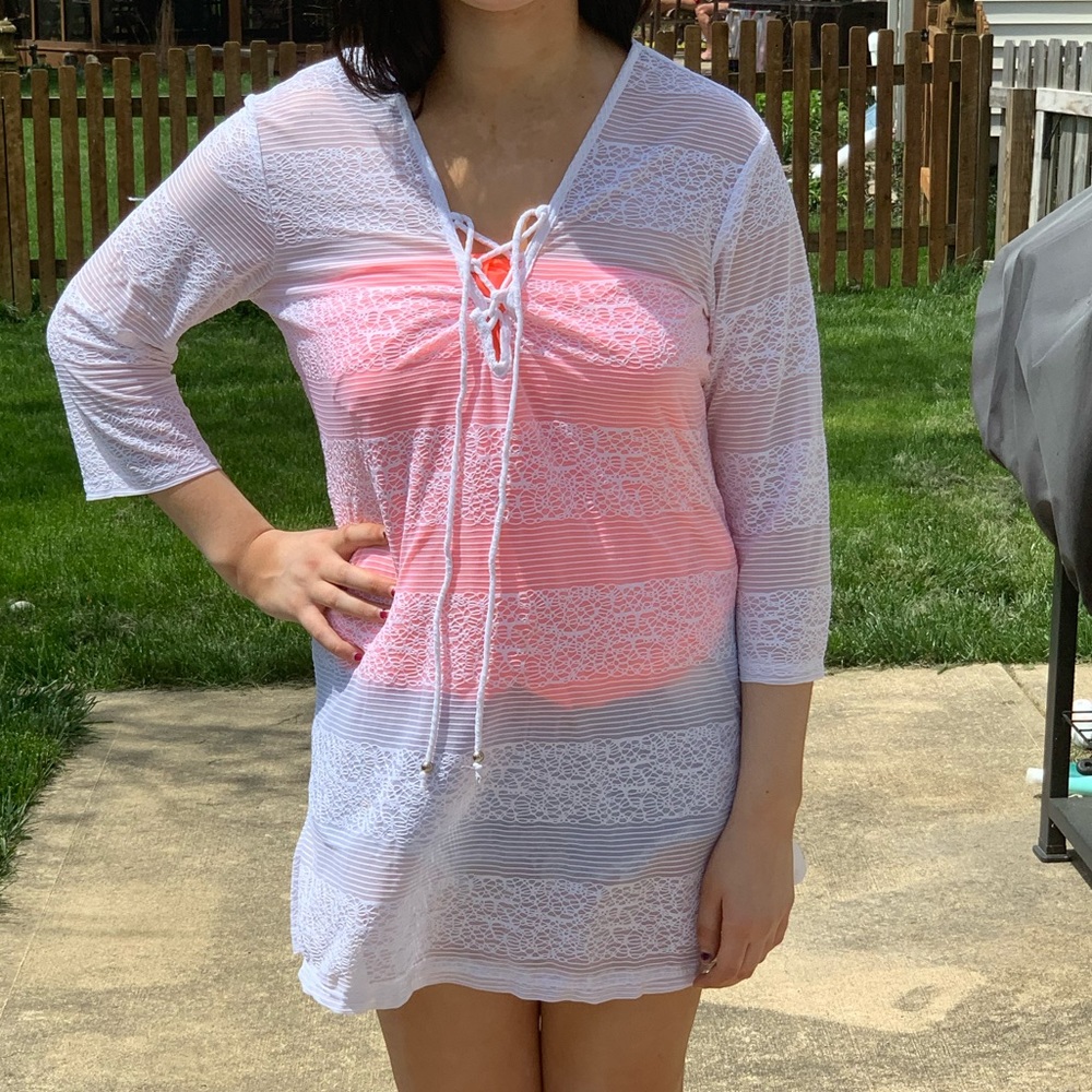 Apt 9 White Swim Suit Cover Up - Picture 1 of 3